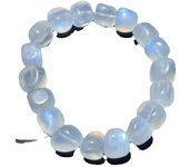 Natural Moonstone Blue Light Free Shape Cube Men's and Women's Handstring Jewelry Beautiful