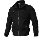 Chaqueta Bomber Men's Style Casual Nueva Primavera Otoño Visteza Exterior Algodón Cremallera