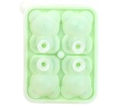 Molde en forma de oso 3D para hacer helados, herramientas de helado, modelo de silicona hecho a mano, caja de hielo de verano, regalo, 4 cuadrículas