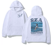 Gris álbum gráfico,SOS S-Z-A Sudadera de gran tamaño de las mujeres,Adolescente,Niñas,Y2k Música Fan Sudadera con capucha,Otoño de manga larga,Moda con bolsillo Ropa Preppy