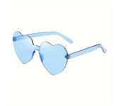 Gafas de moda con montura en forma de corazón, sin montura y de una sola pieza, ideales para hombres y mujeres en fiestas al aire libre, una elección ideal para regalos