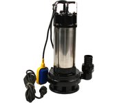 Bomba sumergible para aguas residuales, 1500W, acero inoxidable, 6m, cable de alimentación con flotador