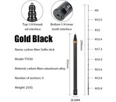 290CM Carbon Fiber Invisible Extended Edition Insta360 X3 GO 3 Action 4 Accessories for GoPro Selfie Stick