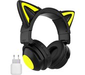 New ZW068 Bluetooth5.0 Headphone Wireless Headset With HD Microphone Cat Ear Cute LED Light Flashing for Girl Gift
