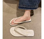 Women's flip-flops outdoor wear high-end summer new style fashion flat-soled thong sandals beach flip-flops