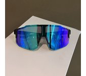 Bicycle riding glasses white frame transparent large frame outdoor sunglasses windproof sand ultraviolet sunglasses