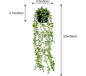 Plastic Material Persian Fern Leaves Vine Design Leaf Grass Texture Hanging Vine Succulent Shape Hanging Style Decorative Vine