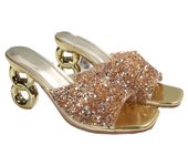 35-43 yardas de gran tamaño zapatos de las mujeres de cabeza cuadrada una palabra rhinestone zapatillas galáctica starlight sandalias en forma de tacón de tacón alto