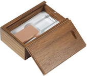 JASTER Free Custom Logo USB Flash Drive 128GB Crystal with Wooden Box Memory Stick 64GB Pretty Business Gift Pen Drive 32GB 16GB