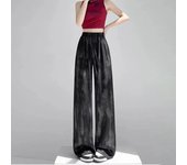 Ice silk acetate satin tie dye wide leg pants women's summer loose straight leg drop casual straight leg pants