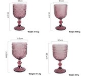 Of 4 Wine Glasses Set Anniversary, Red Or  Drinking Glassware For Beer,Juice,tail,Whiskey,Water Christmas Gift