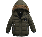 2 3 4 5 6 Years Winter Baby Boys Jacket Classic Keep Warm Fashion Girls Coat Hooded Zipper Outerwear Birthday Gift Kids Clothes