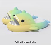 Explosión cambio gradual zapatillas de tiburón 4 cm fondo grueso paso en la mierda divertidas zapatillas geniales