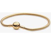 Pandora Moments-pulsera de plata de ley 925 con cadena de serpiente, joyería con personalidad, bolso de tela