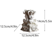 Vilead The Three Fates of Destiny Statue Large Greek Sculpture White Retro Decor Home Wall Shelf Mantel Centerpiece Living Room