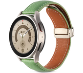 Adecuado Para Samsung Watch 5/4,Huawei GT3 Litchi Estampado Metal Absorción Magnética Piel Plegable Correa De 20/22 Mm