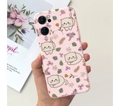 For Oppo Find X5 Lite / Find X5 Pro Phone Case Soft Matte Liquid Silicone Cute Animals Painting Bumper On FindX5 Lite x5Pro Capa