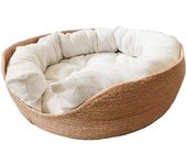 HOOPET Four Seasons Pet Bed Kennel for Cat Puppy Dog Beds Sofa Handmade Bamboo Weaving Cat  Cozy Nest cama perro Pet Accessaries