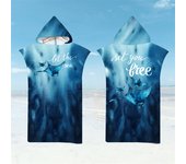 Cambio de Bata de baño Changing Towel, Toalla de Poncho de Surf con Capucha Toalla de baño con Capucha para Adultos Toallas Deportivas con Capucha estampadaTalla única-  75cm x 110cm