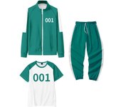 Kebedo Fashion Squid Game Become Player, Jacket, Costume Set Squid Game Role Play, Carnival and Halloween Party, Zipper Comfort Set for Kids 5 to 15 Years Old