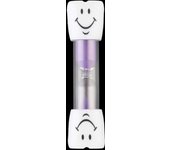 1Pcs New Mini Smig Face Sandglass Purple Hourglass Sand Clock Timer 3 Minutes