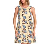 Custom Pop Singer H- Album S-Styles Women's 3D Print For Vacations Travels Sleeveless Beach Dresses Dress