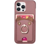 Ring Stand Phone Case, Card Holder Slim Protective Cover For iPhone 11 Pro Max 12 13 Mini XS X XR 7 8 SE SE3 Wallet Phone Cover