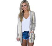 Abrigo de mujer elegante y elegante cárdigan con estampado casual para el hogar abrigo de manga larga