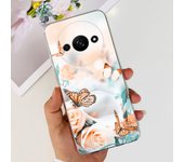 For Funda Xiaomi Redmi A3 Case 2024 Fashion Flower Transparent Silicone Soft TPU Phone Case For Xiomi Redmi A3 RedmiA3 4G Covers