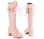 Botas De Mujer Tacón Redondo Tacón Alto Botas De Tacón Hasta La Rodilla Botas Altas Botas De Vestir Botas De Princesa
