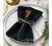 Gauze Cotton Rustic Napkins Elegant and Soft Retro Burr Cloth Linen for Wedding Party Dining Everyday Use Table Decoration