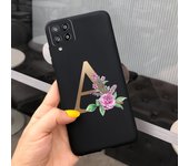 Case For Samsung Galaxy A22 Cases Lovely Letters Flower Phone Cover Silicone Funda For Coque Samsung A22 4G 5G A 22 2021 Housing
