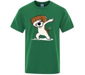 Loose and Breathable Hip-Hop Dog Print Crew Neck for Men, Casual Summer Shirt