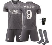 Real Madrid 2024/25 Official Replica 2nd Away Jersey Set -  For Adult/kids - With Shirts + shorts + socks + pad