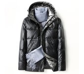 Men's short down jacket, white duck down