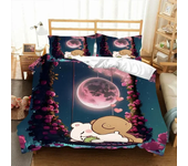 Kawaii Bubu and Dudu 3D Printing Anime Bedding Set Duvet Cover Comforter Bed Single Twin Full King Queen Size Bedding Set Kids