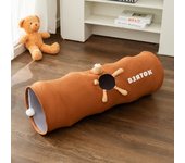 Soft Comfortable Tunnel Straight Tube Tree House Cat Nest, Foldable Portable Pet Camping Portable Cat Nest