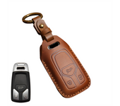 Auto Car Styling Leather Key Case For Audi A1 A3 A4 A5 Q7 A6 C5 C6 Car Holder Shell Remote Cover Car-Styling keychain