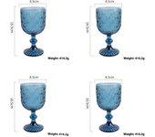 Of 4 Wine Glasses Set Anniversary, Red Or  Drinking Glassware For Beer,Juice,tail,Whiskey,Water Christmas Gift