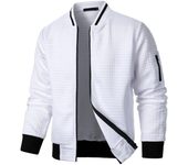 Chaqueta hombre otoño-invierno, manga larga, cremallera, deportiva, cálido, cuello de béisbol