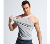 ropa interior de algodón para hombre, camiseta sin mangas de alta calidad para culturismo, Chaleco Ajustado sin mangas, talla CN