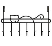 Overdoor Organizer Metal Over Door Hanger Punch-free Anti-Rust Heart-Shaped Hooks Creative 7 Hook Clothes Hanger Bathroom
