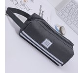 Creative large-capacity pencil case, simple Oxford cloth double zipper pencil case, male and female students portable stationery