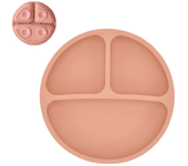 4 unids/set plato de comedor de silicona seguro para bebé, platos sólidos de dibujos animados para niños, juego de vajilla para bebé con cara sonriente, plato Retro para niños