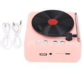 Mini Altavoz Inalámbrico - Bluetooth 5.0 - Aspecto de Reproductor de CD de Vinilo Vintage - Altavoz Regalo Creativo