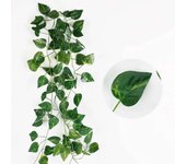 2M Artificial Ivy Plants Decor Hanging Green Vines Plastic Fake Leaf Garland Leaves DIY Wedding Party Room Garden Decorations