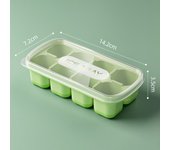 Eight Grids Ice-making Mold Quality Food Grade with Lid Ice-making Box Silicone Frozen Mold Kitchen