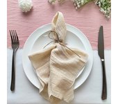 Set of 6  Terracotta Sewing Cloth Napkins Cotton Factory Wholesale Fabric Serviette Gauze Table Towels Wedding Decoration Easter
