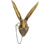 Animal Heads Wall Decor, Faux Deer Head Mount, Animal Sculptures Wall Decor, Resin Animal Head Wall Hanging Decoration for Living Room Bedroom Kitchen Gift