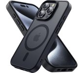 Black Matte Case for iPhone 16 Pro Max 15 Plus 14 13 Mini 12 11 SE 2022 2020 8 Magsafe Mag Safe Magnetic Cover Phone Accessories